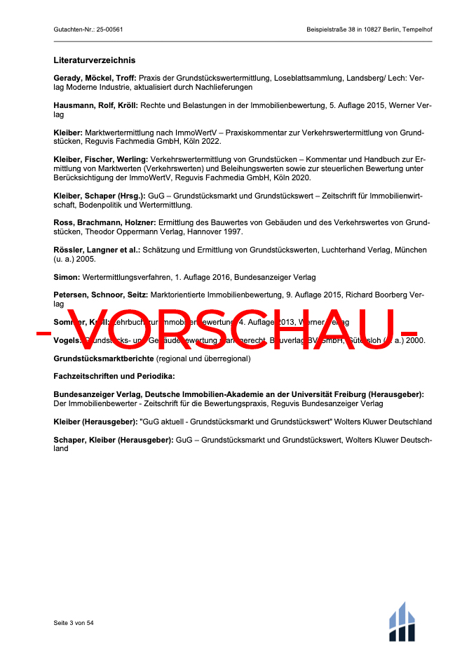 Vorschau eines Immobiliengutachtens Bild 2
